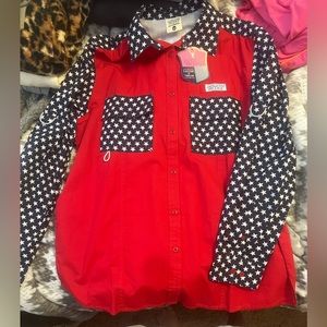 Jadelynn Brooke fishing type shirt NWT